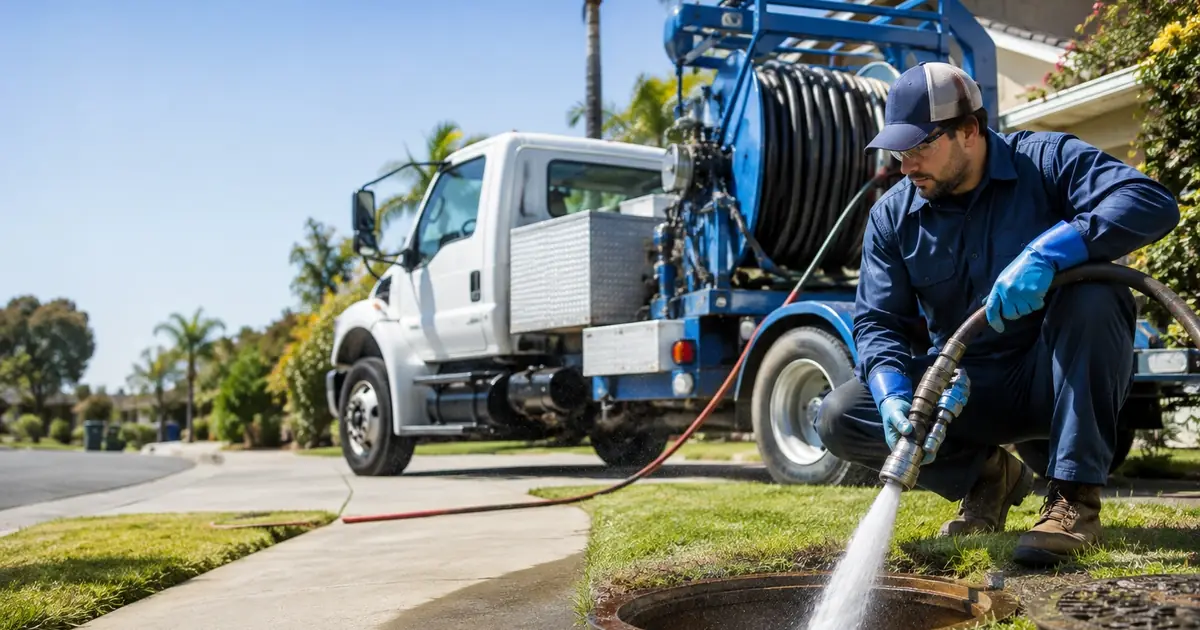 Hydro jet sewer cleaning Stanford