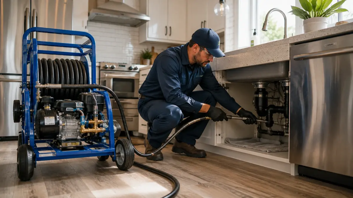Kitchen Drain Hydro Jetting in Stanford
