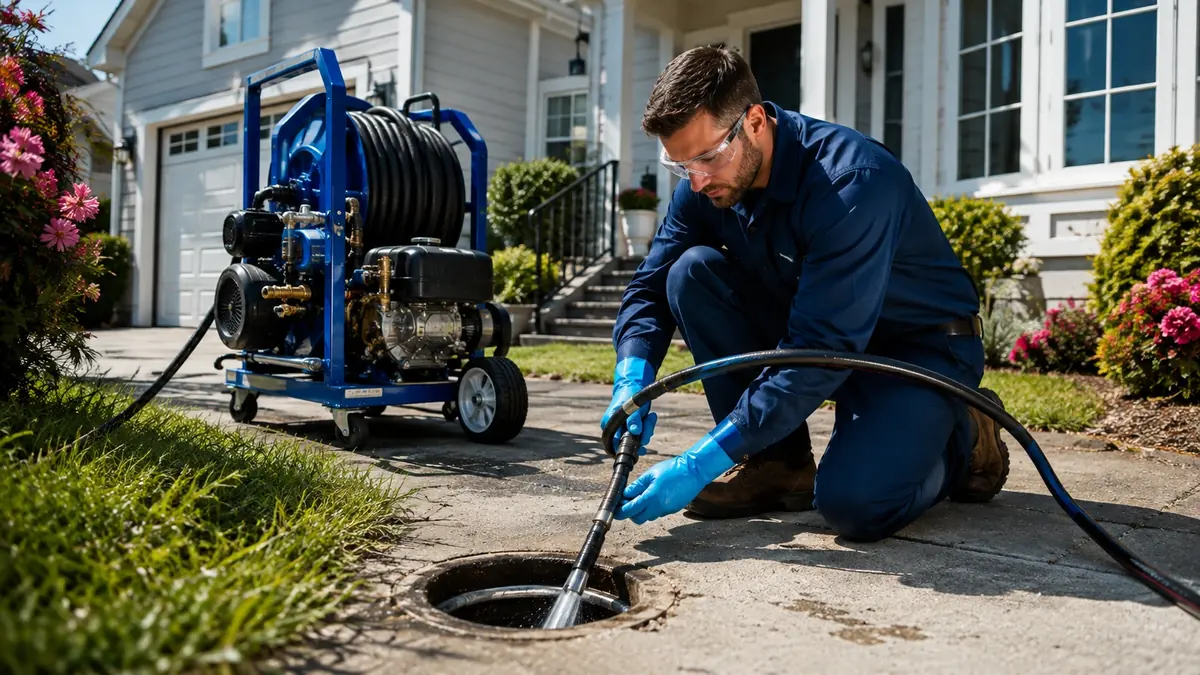 Residential Hydro Jet Drain Cleaning in Stanford