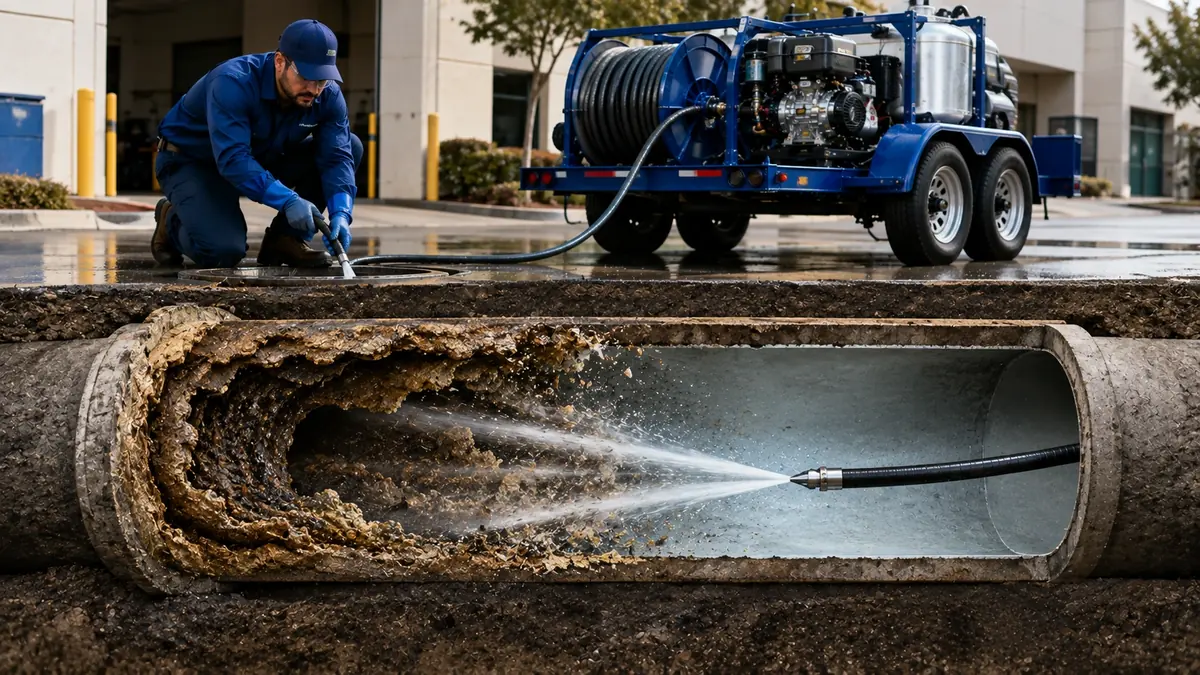 Sewer Pipe Descaling in Stanford
